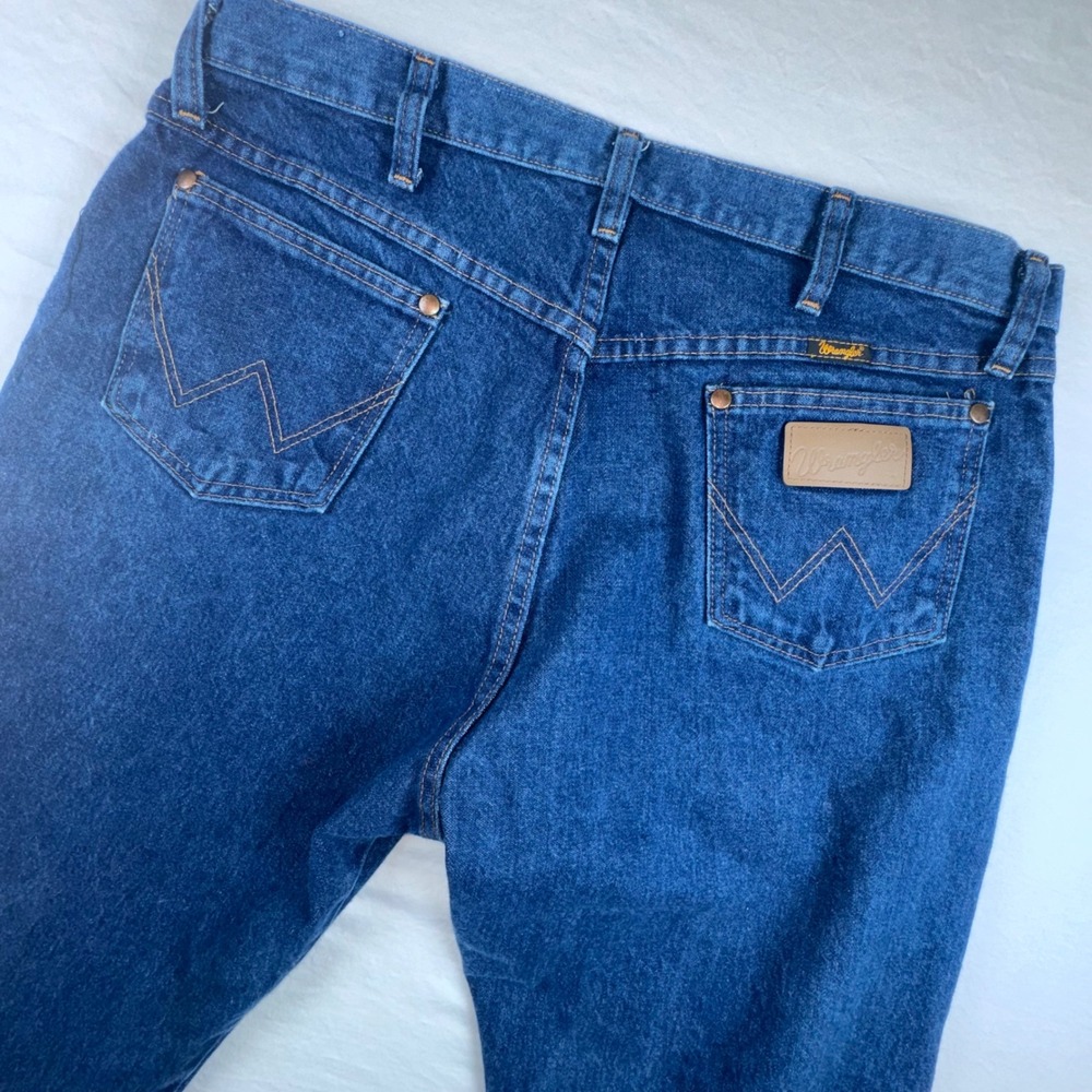 Wrangler Cowboy Cut Original Fit Jeans Mens 36x30 Blue 13MWZPW Dark Wash Denim